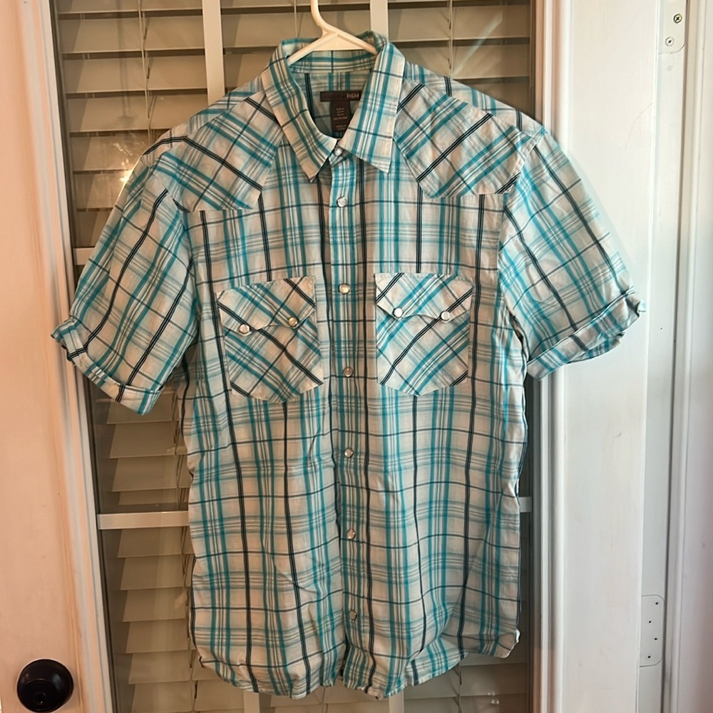 H&M shortsleeve western shirt